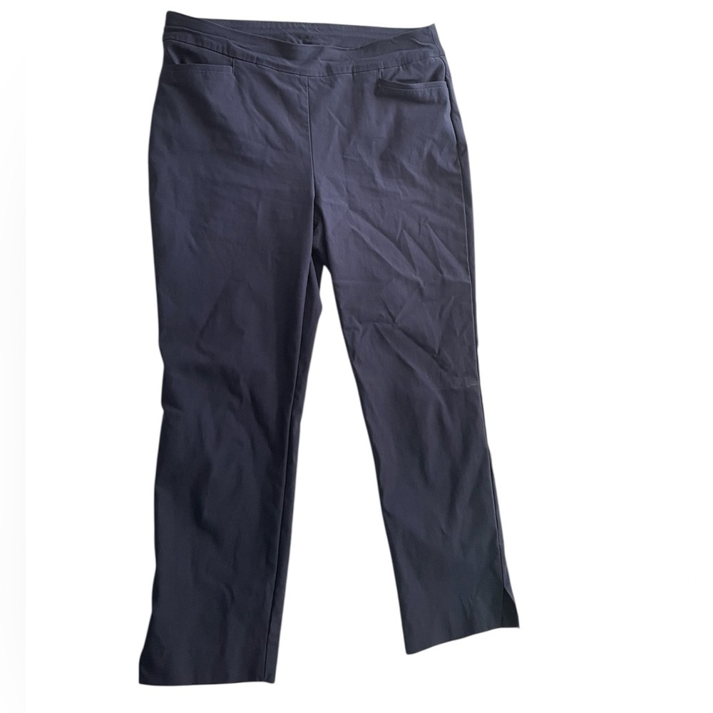 Chico's Capri Pants Womens Size 1p Navy Blue Pull On Legging